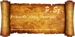Pokoráczki Szervác névjegykártya